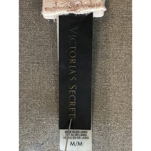 Victoria's Secret Bandeau Champagne Color Rhinestone Center Bikini Top Size M - Picture 6 of 7